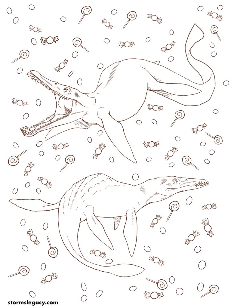 Liopleurodon coloring page