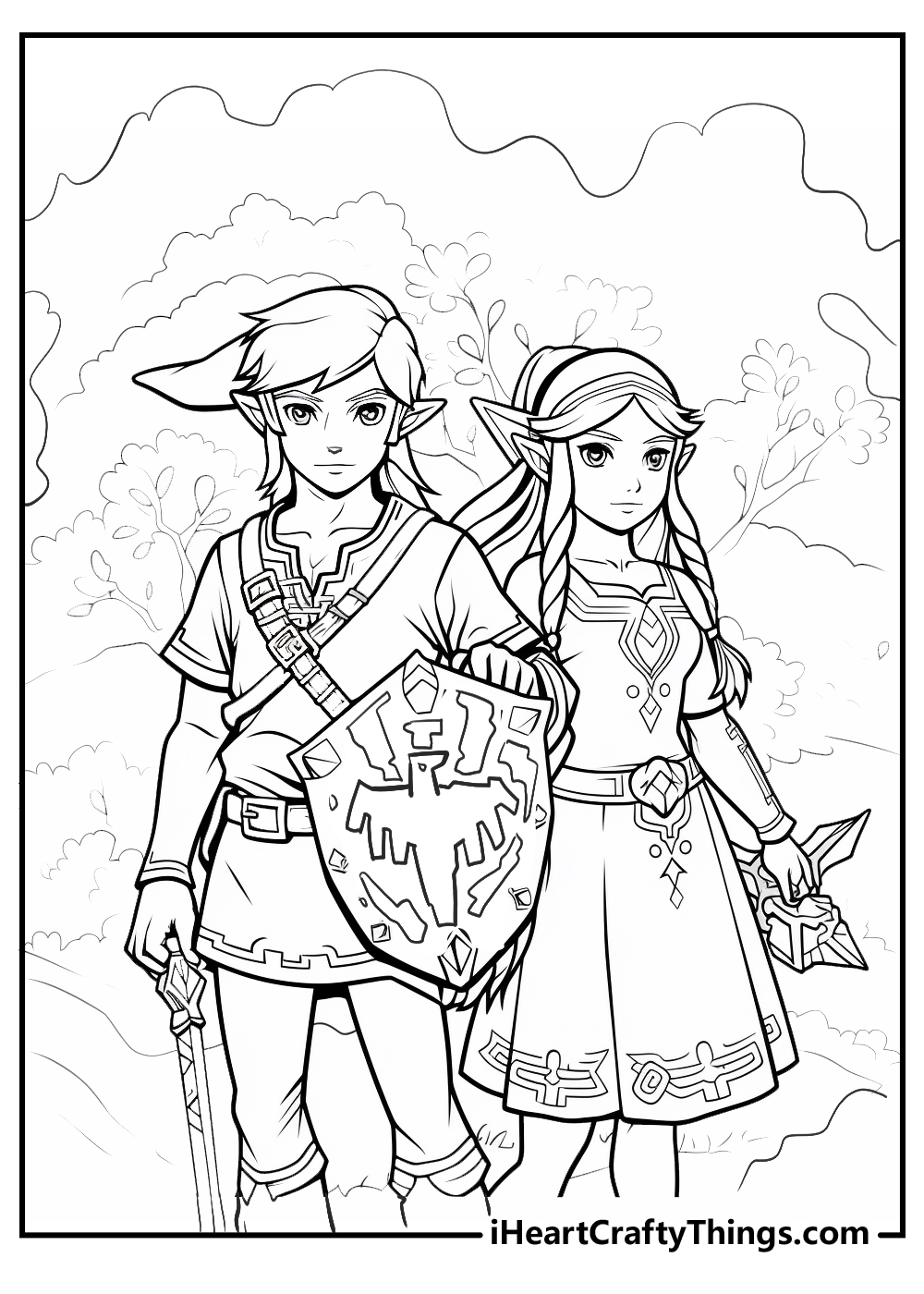 Printable zelda coloring pages updated