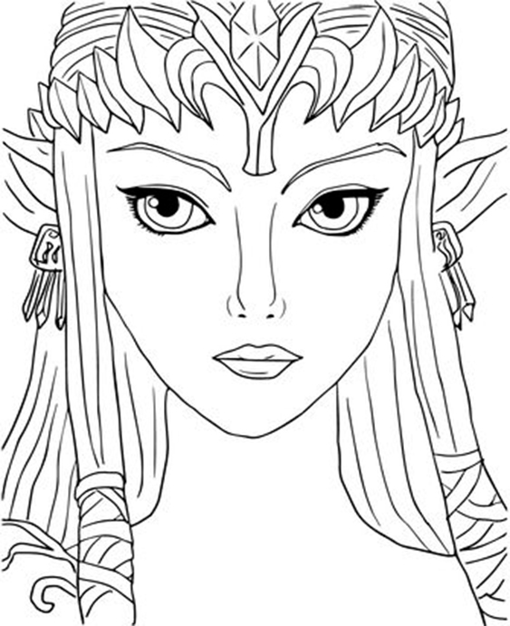 Free easy to print zelda coloring pages