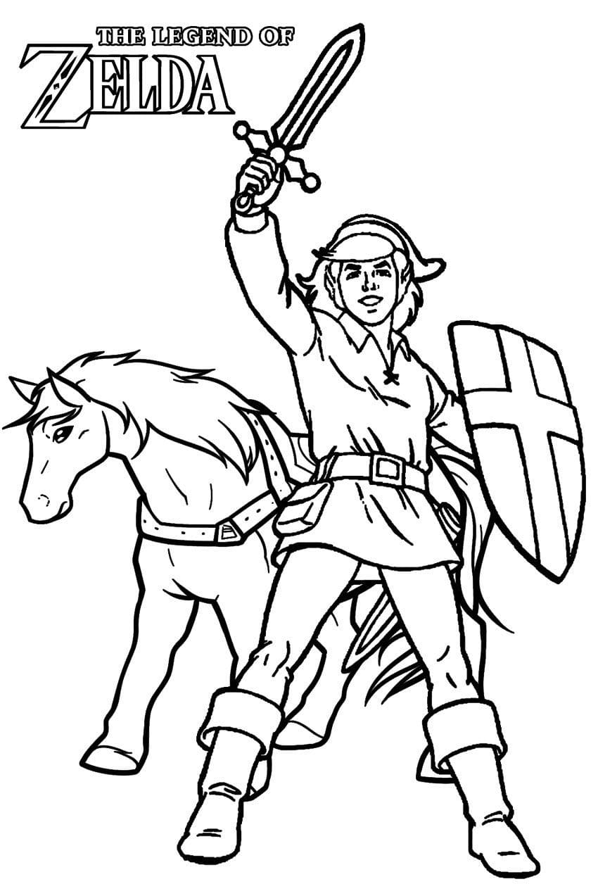 The legend of zelda coloring pages for free printable