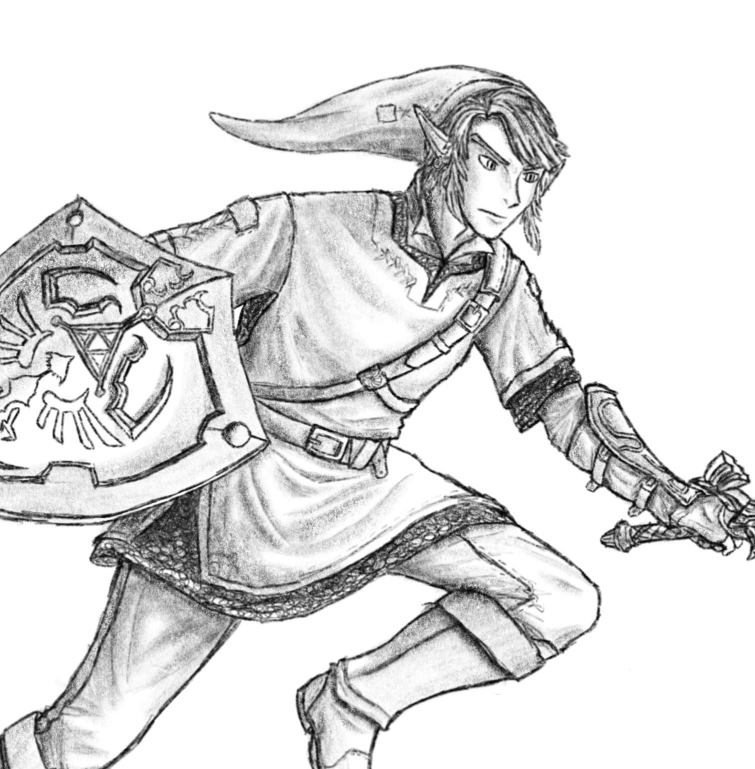 Twilight princess link sketch zelda amino