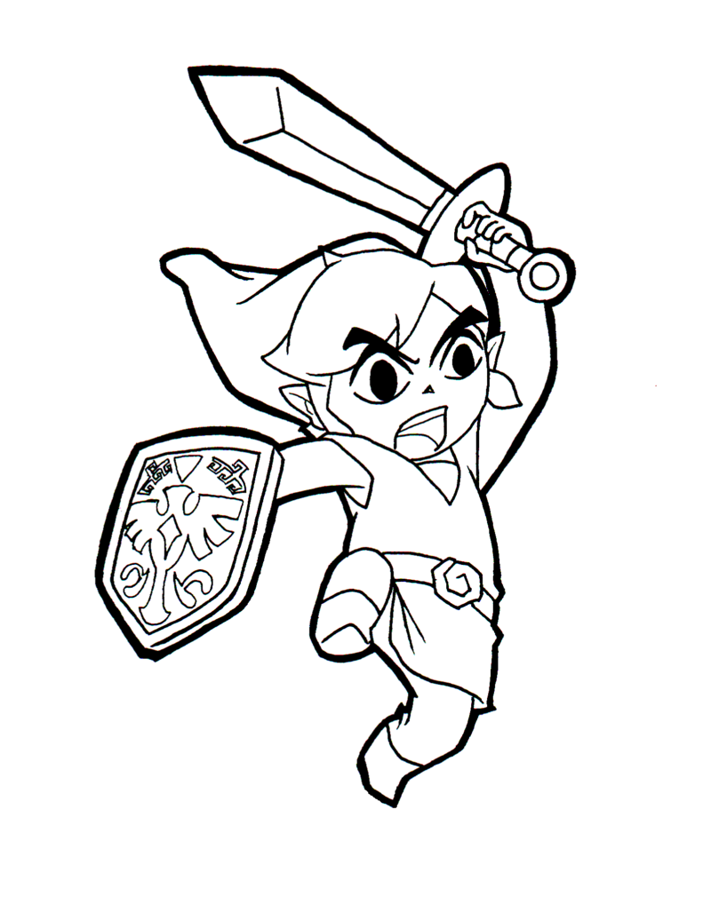 Free printable zelda coloring pages for kids