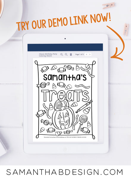 Free halloween coloring activity sheets pdf download â samantha b design