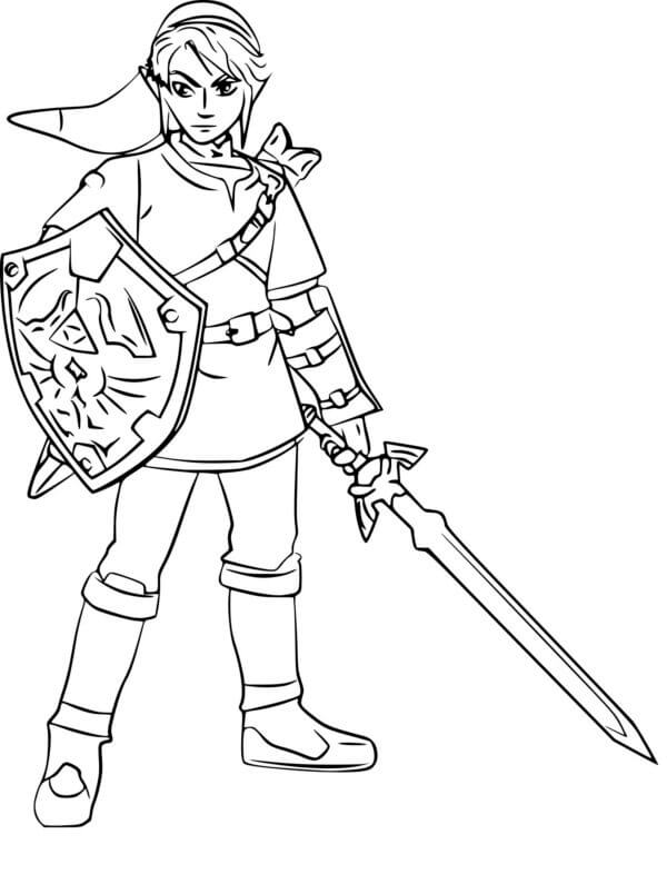 Drawing link coloring page