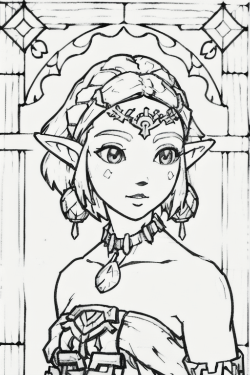 Made some zelda coloring pages for my niece you all are wele to them rstablediffusion