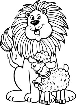 Lion and lamb printable clip art and images