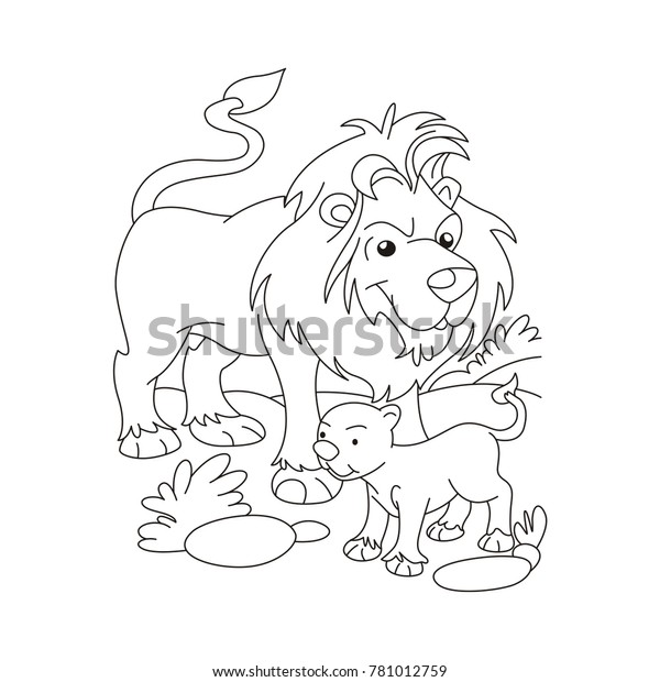 Happy lion cub stock vector royalty free