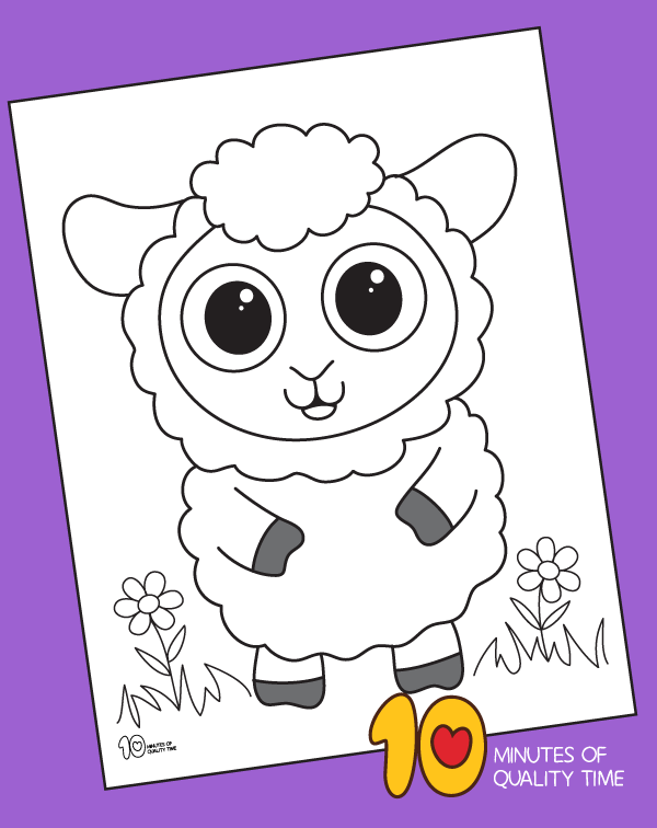 Lamb coloring page â minutes of quality time