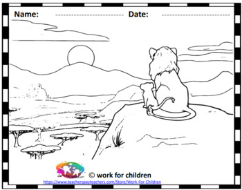 The lion king coloring pages by work for children tpt