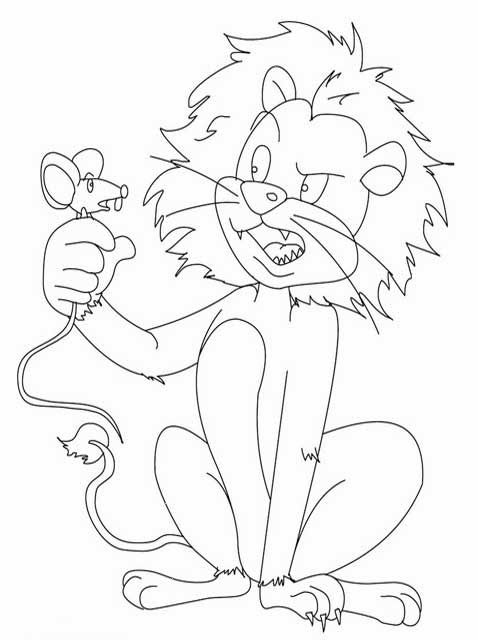 Lion and the mouse story coloring pages lion and the mouse lion coloring pages coloring pages