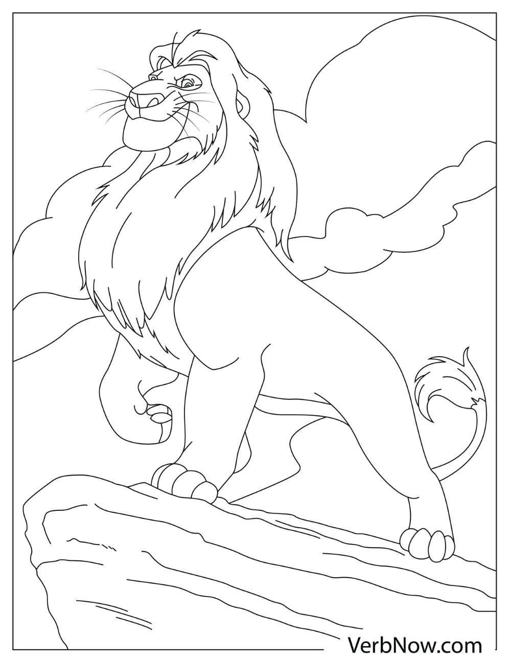 Free lion coloring pages for download printable pdf