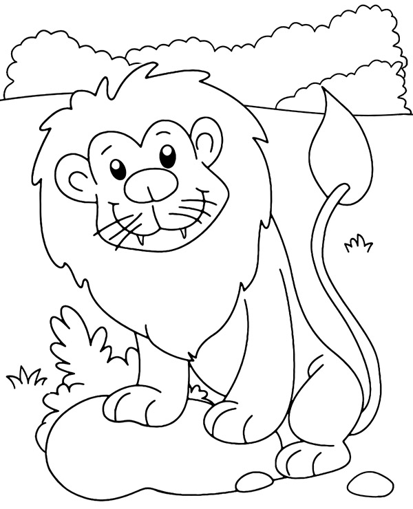 Printable lion coloring page