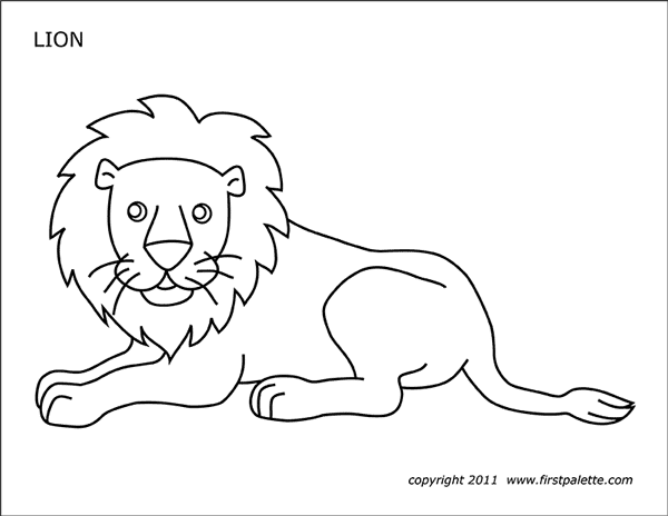 Lion free printable templates coloring pages