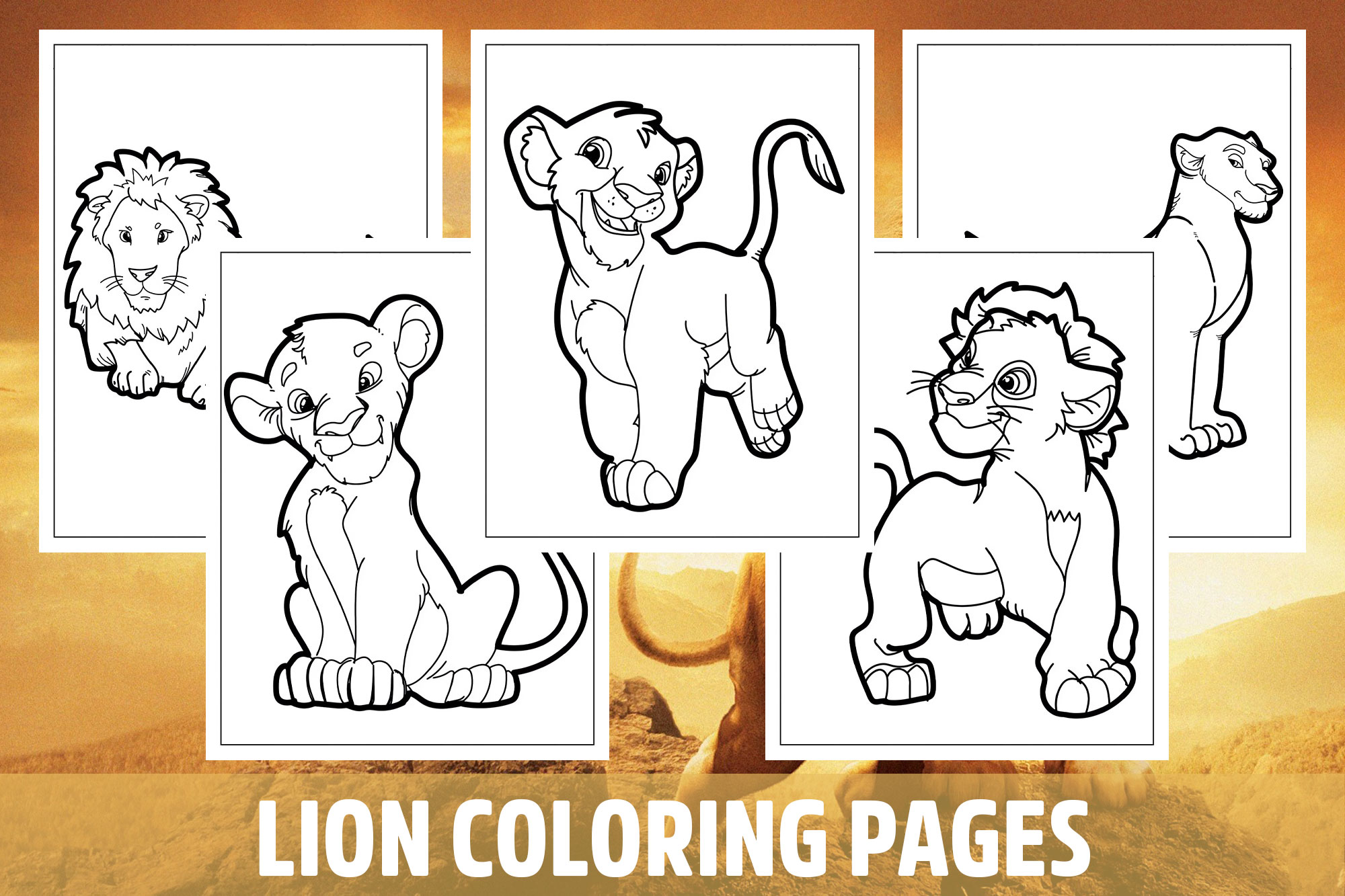 Lion coloring pages for kids girls boys teens birthday school activity made by teachers