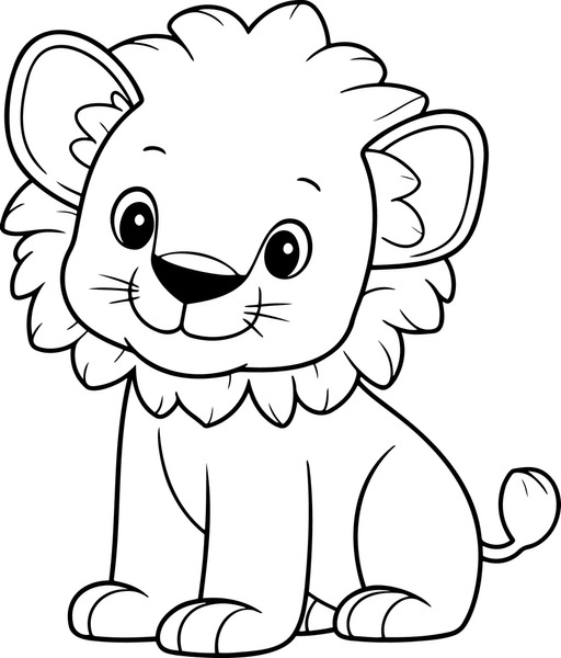 Thousand coloring book lion royalty