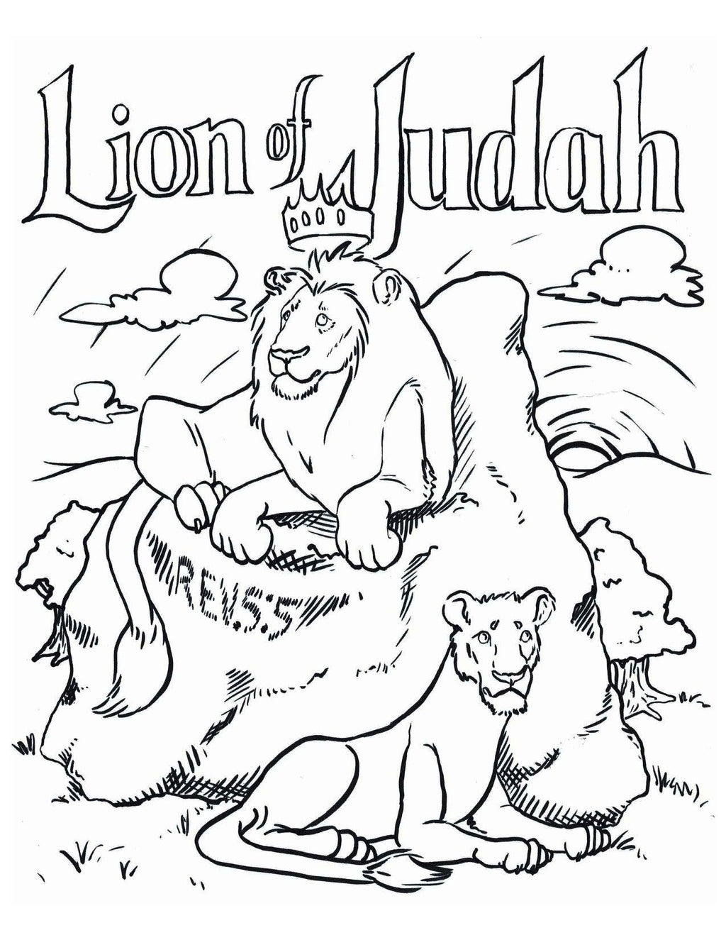 Lion of judah coloring page