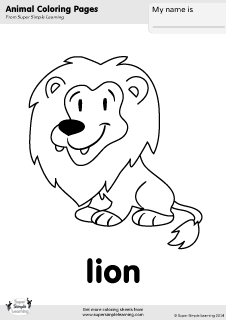 Lion coloring page