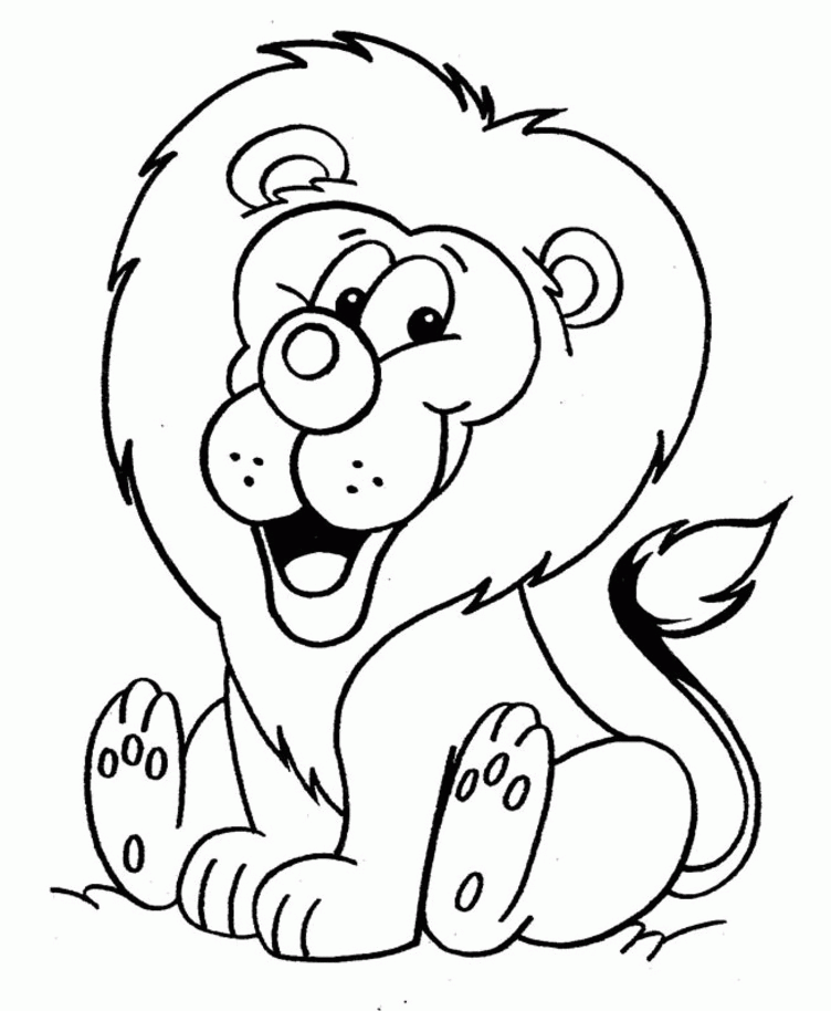 Coloring pages cartoon lion coloring pages