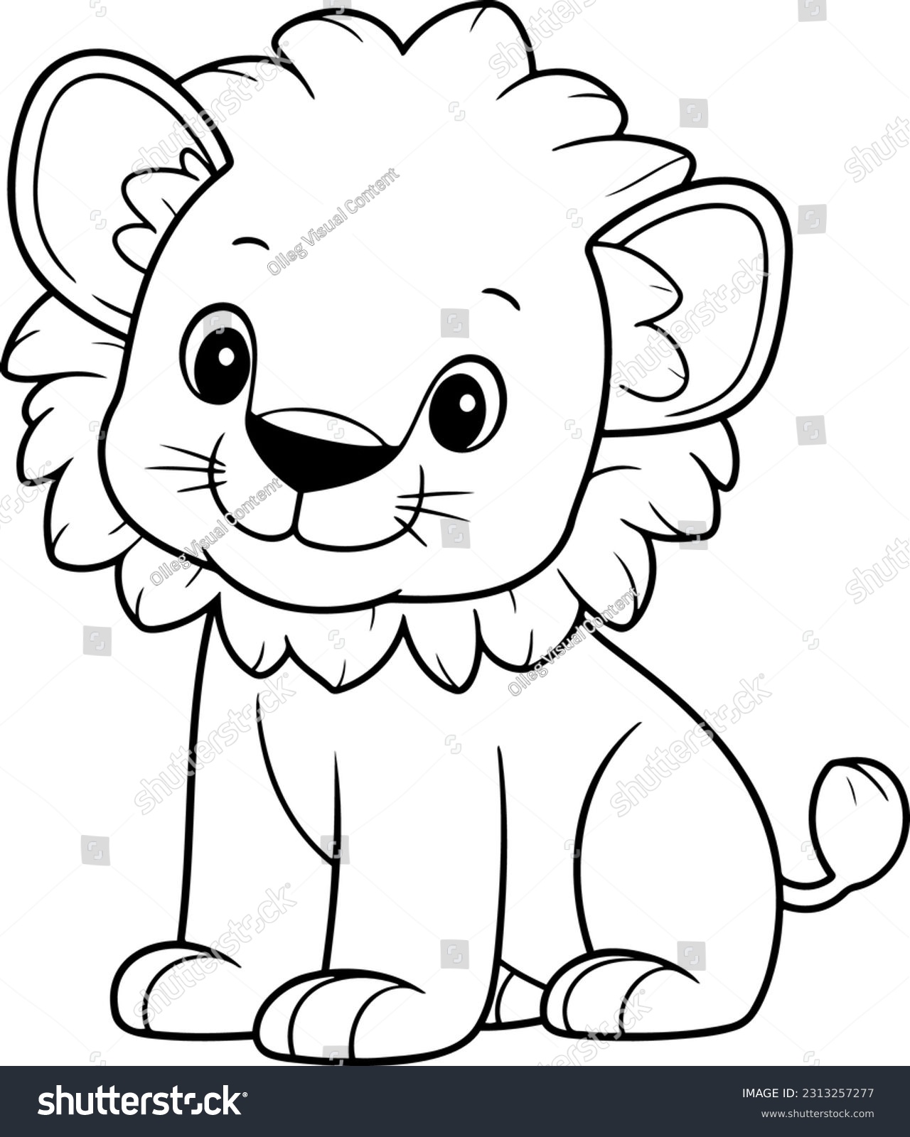 Thousand coloring book lion royalty