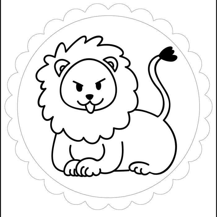 Lion coloring pages popular cute lions for kids to color