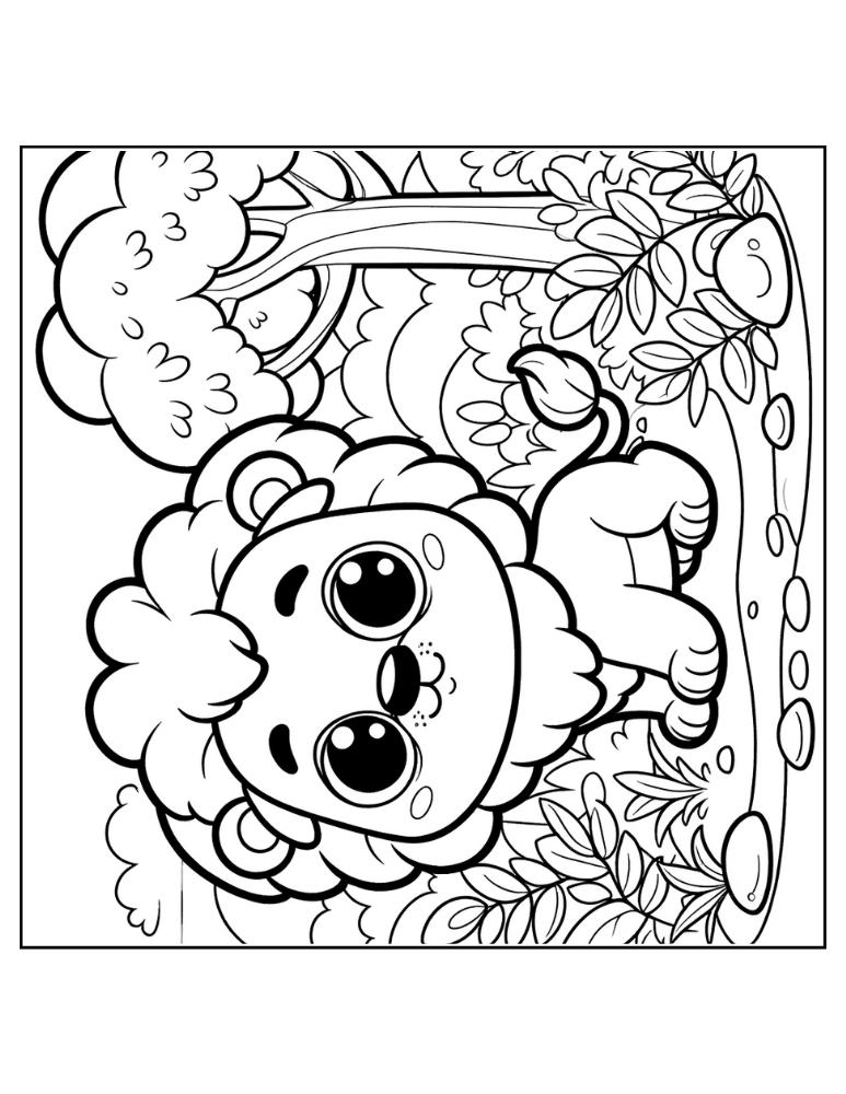 Free lion coloring pages for kids