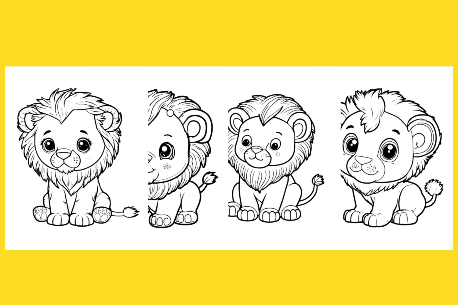 Kdp interior lion coloring pages for kids boys and girls