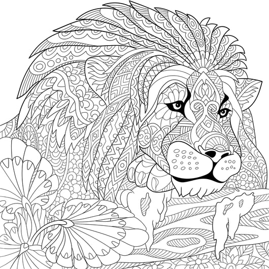 Lion coloring page decal â