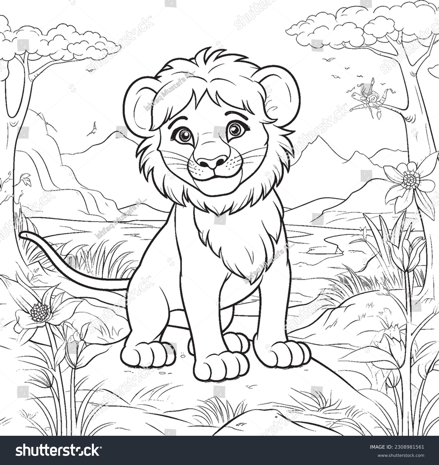 Lion coloring page images stock photos d objects vectors