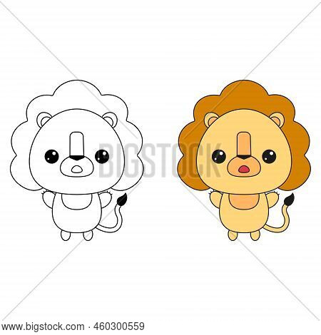 Cute lion toycontour vector photo free trial bigstock