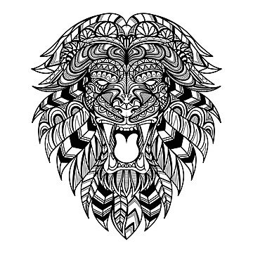 Lion head mandala zentangle coloring page illustration doodle nature animal vector animal drawing lion drawing rat drawing png and vector with transparent background for free download