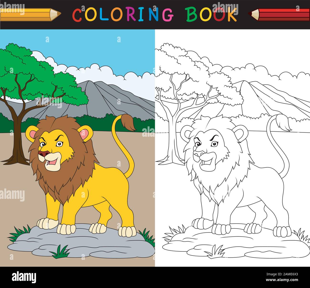 Coloring lion hi