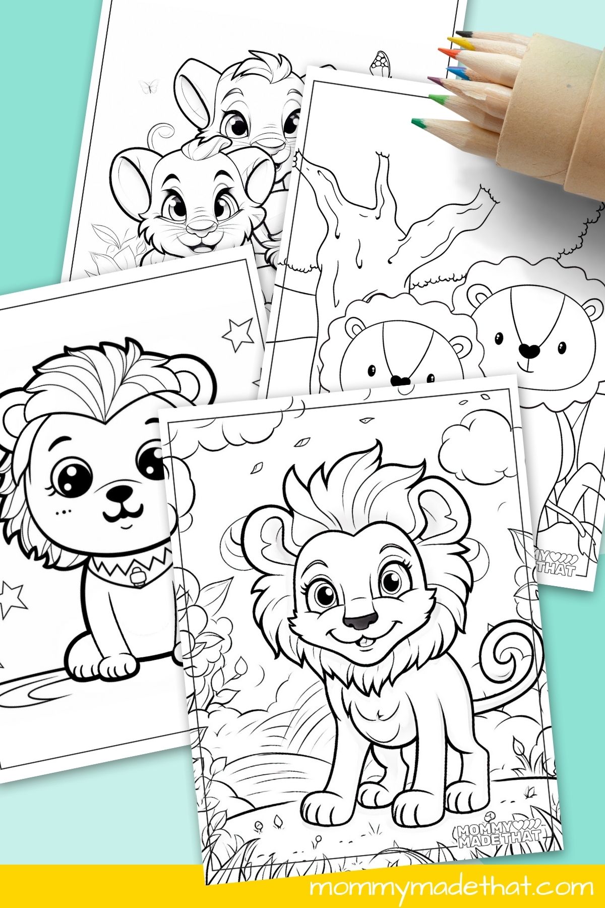 Lion coloring pages lots of cute free printables