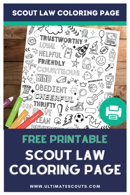 Scout law coloring page â free printable â ultimate scouts