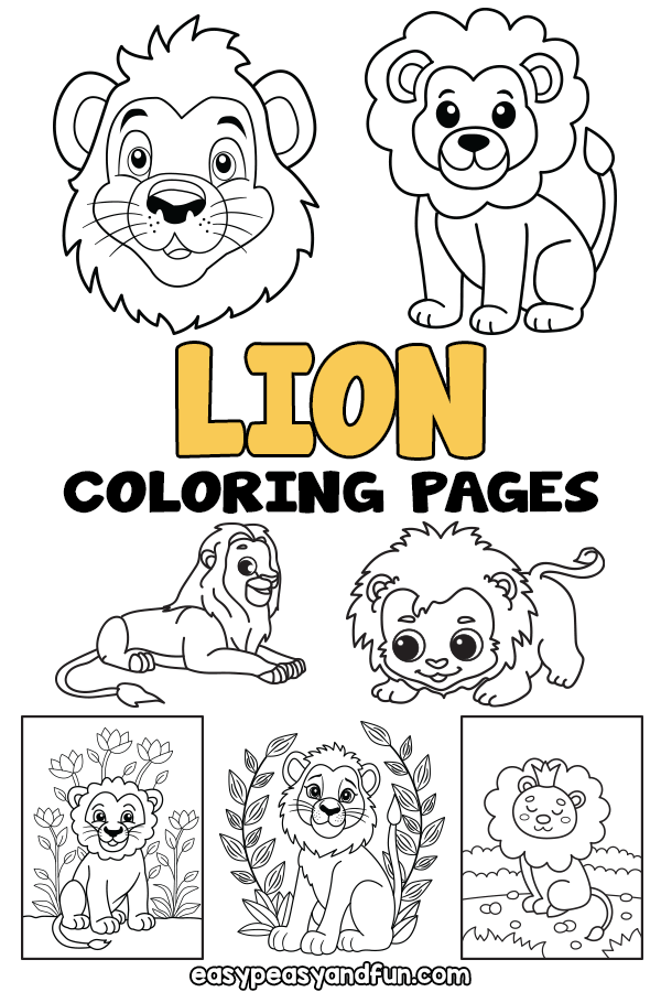 Printable lion coloring pages â sheets