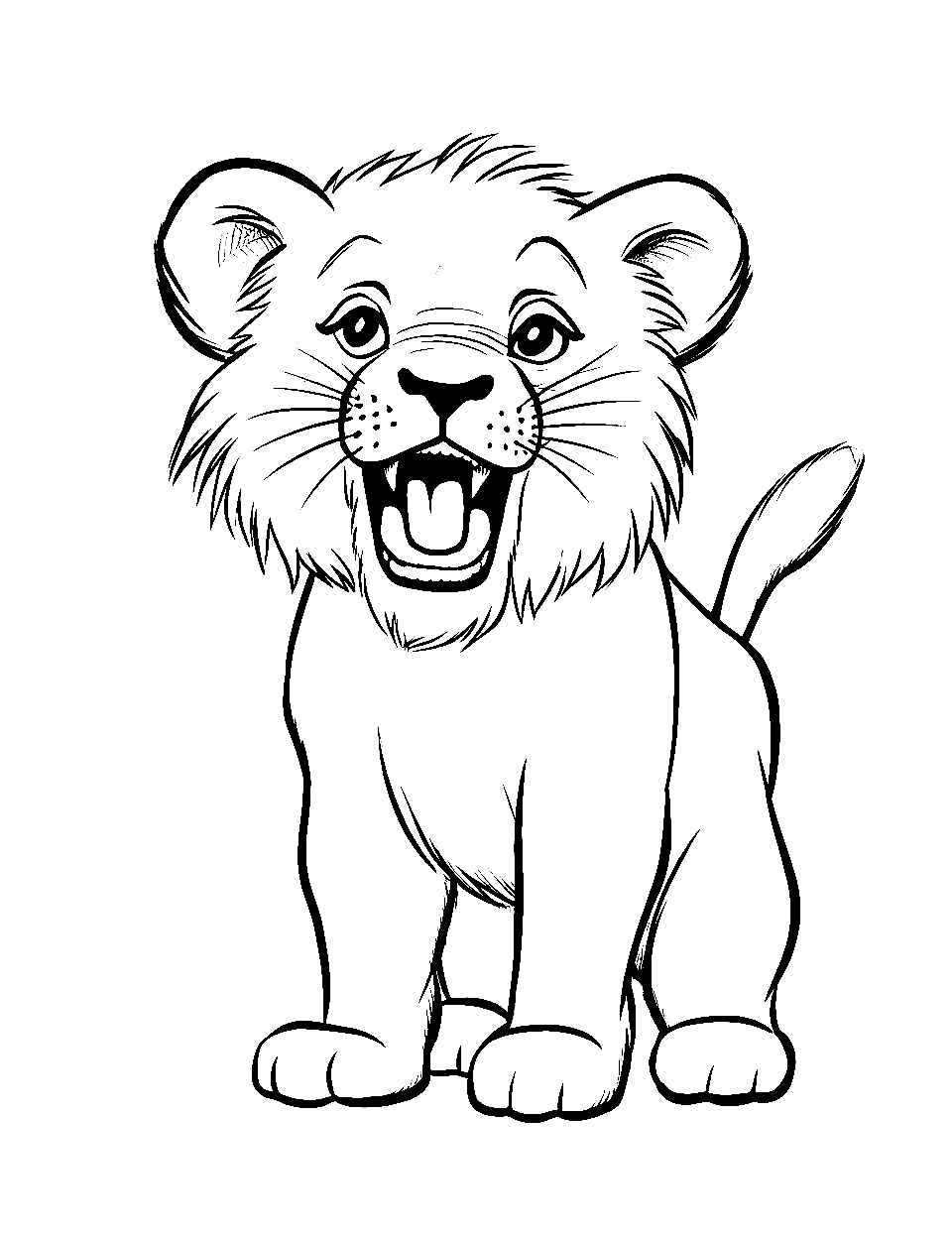 Lion coloring pages free printable sheets