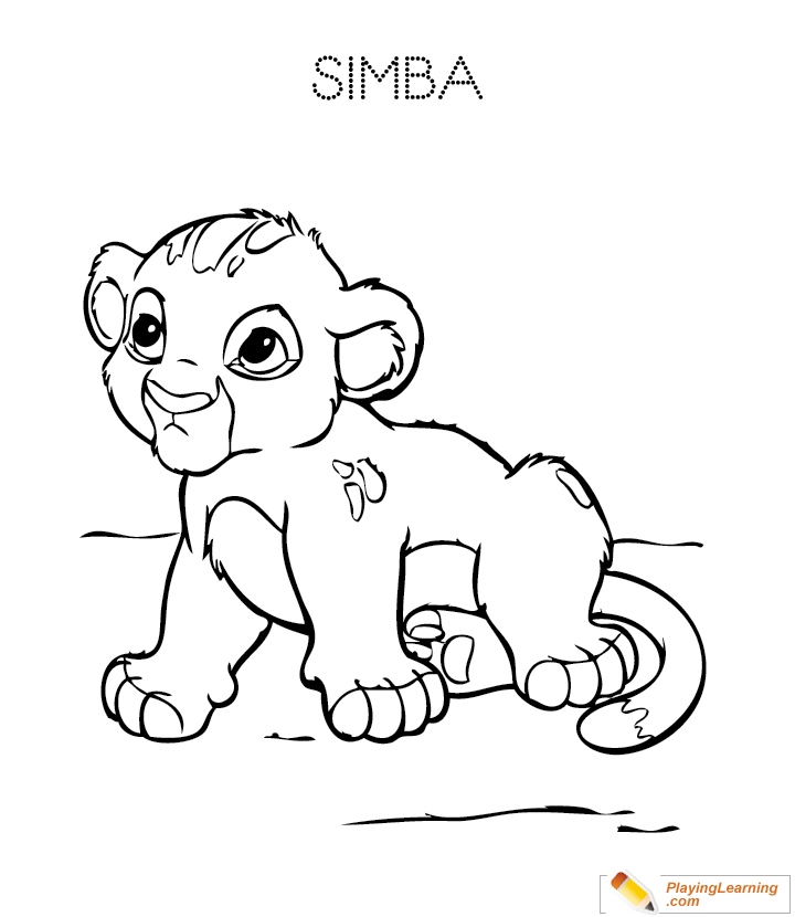 The lion king lion cub coloring page free the lion king lion cub coloring page