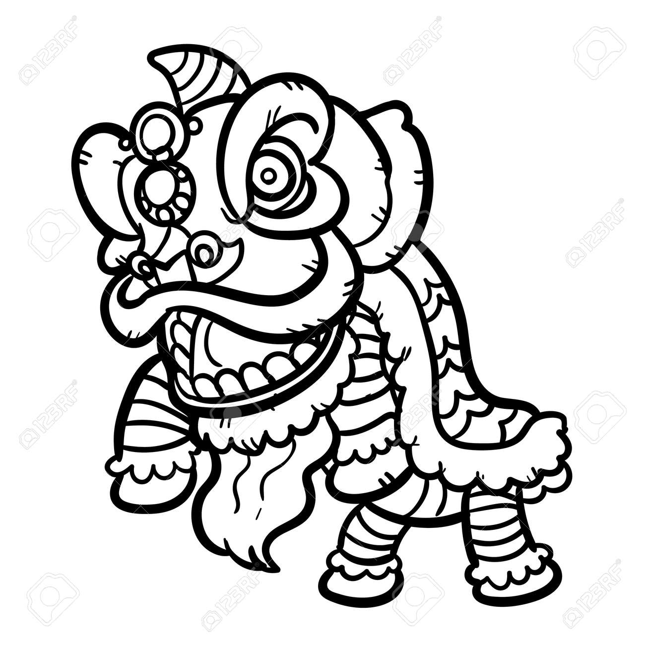 Lion dance free vector and graphic