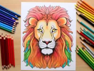 Lion coloring pages free printable sheets