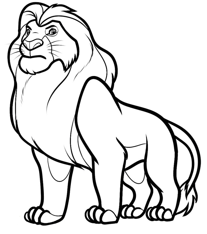 Free printable lion coloring pages for kids