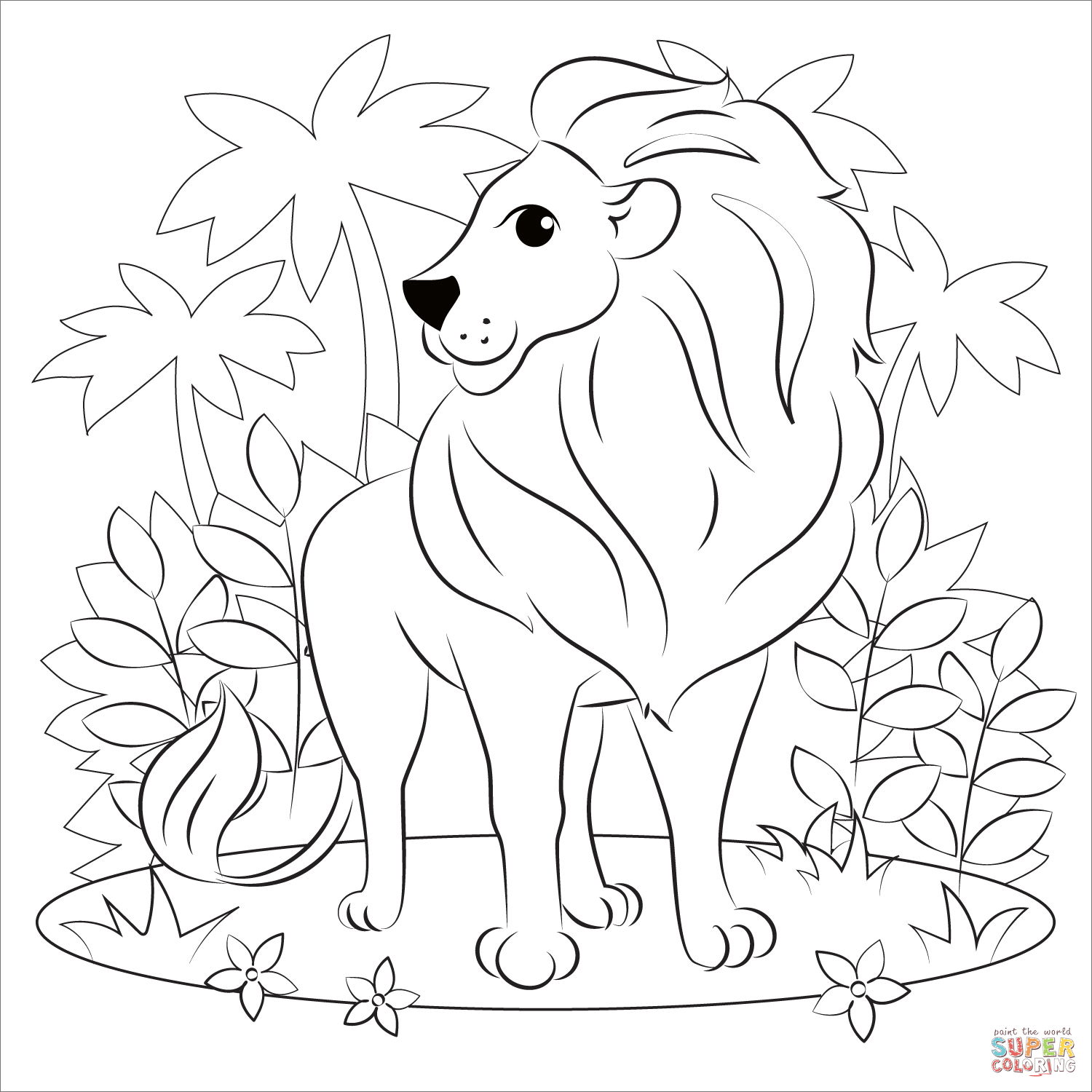 Lion coloring page free printable coloring pages