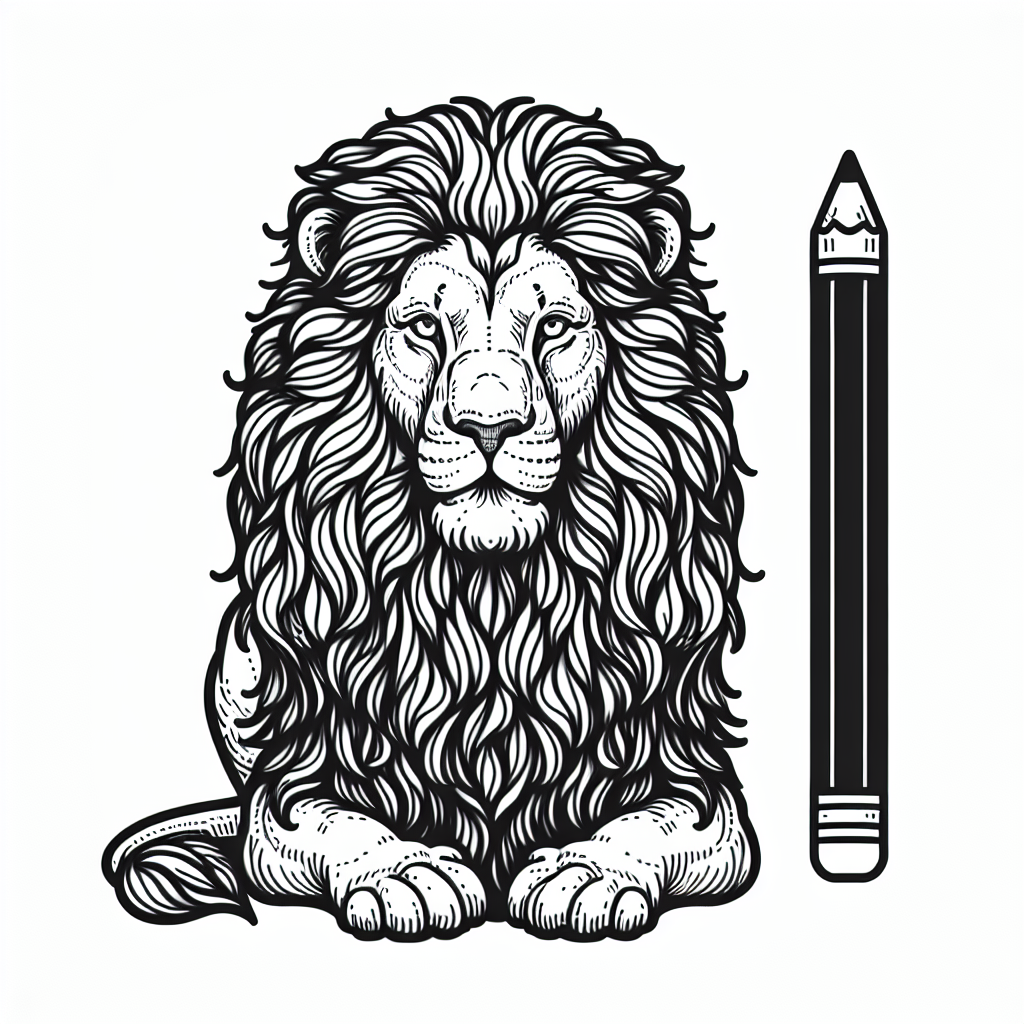 Lion coloring pages for adults