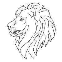 Lions head coloring pages