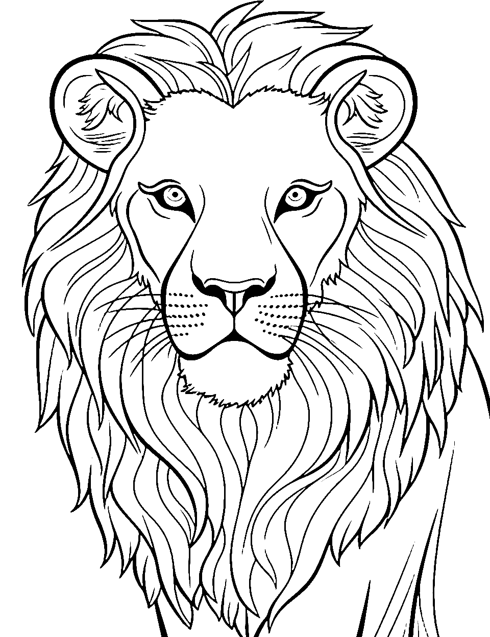 Lion coloring pages free printable sheets