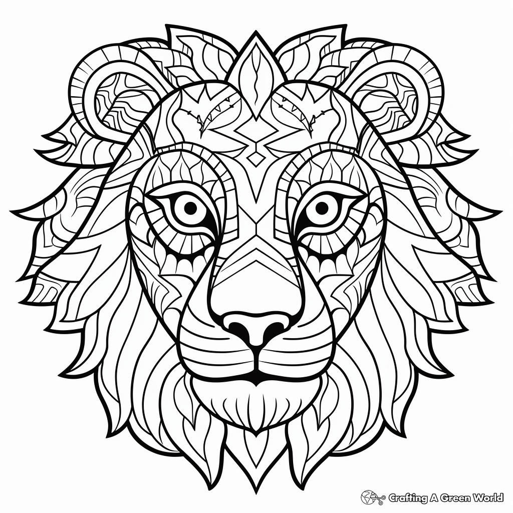 Animal faces coloring pages