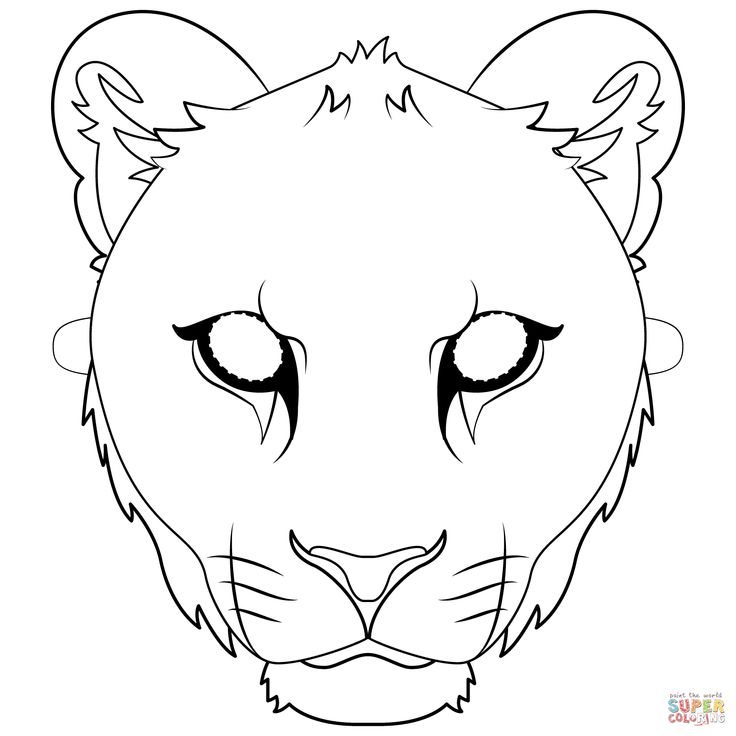 Lioness mask coloring page free printable coloring pages lion coloring pages free printable coloring pages abstract lion