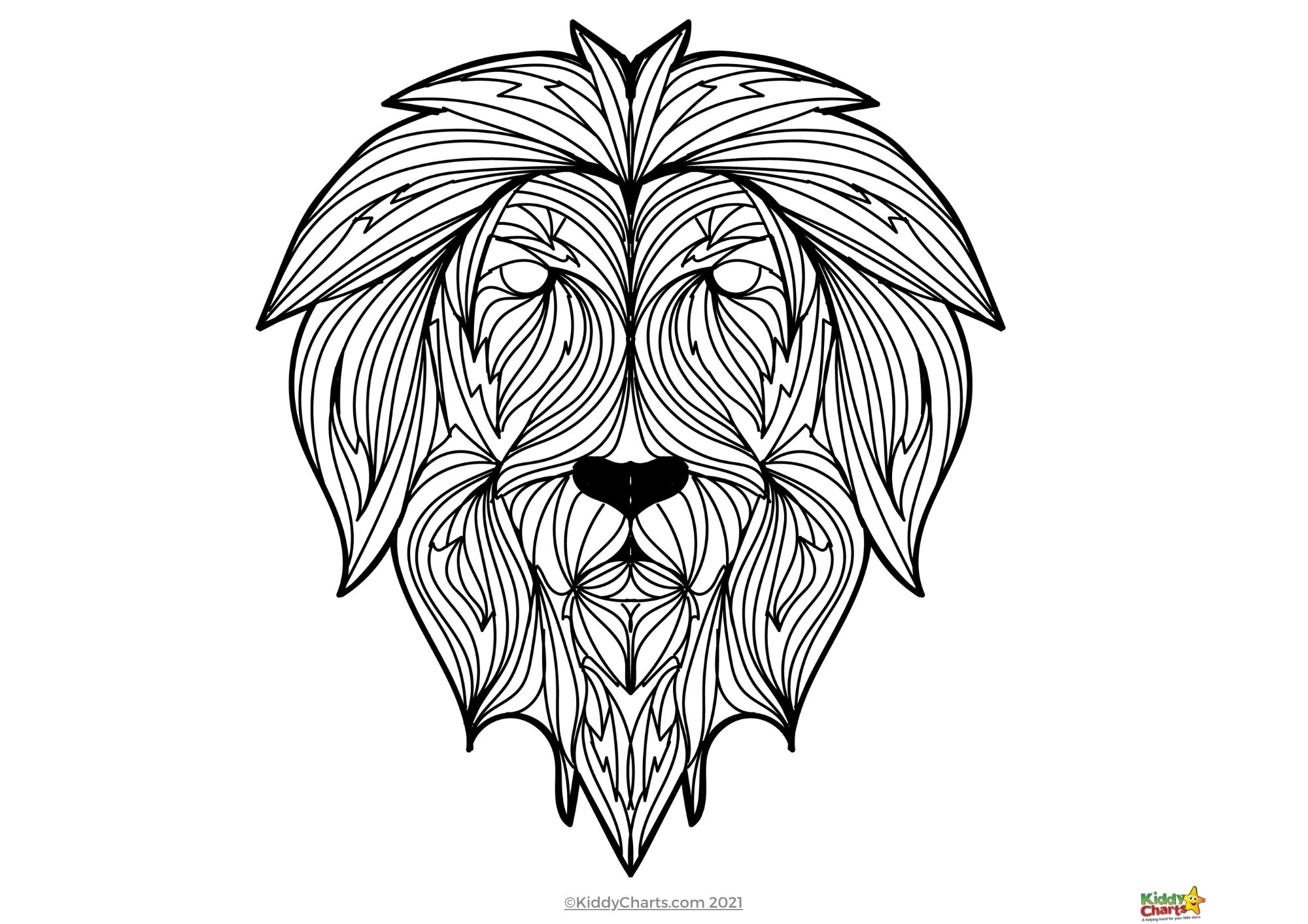 Lion coloring pages lion mandala