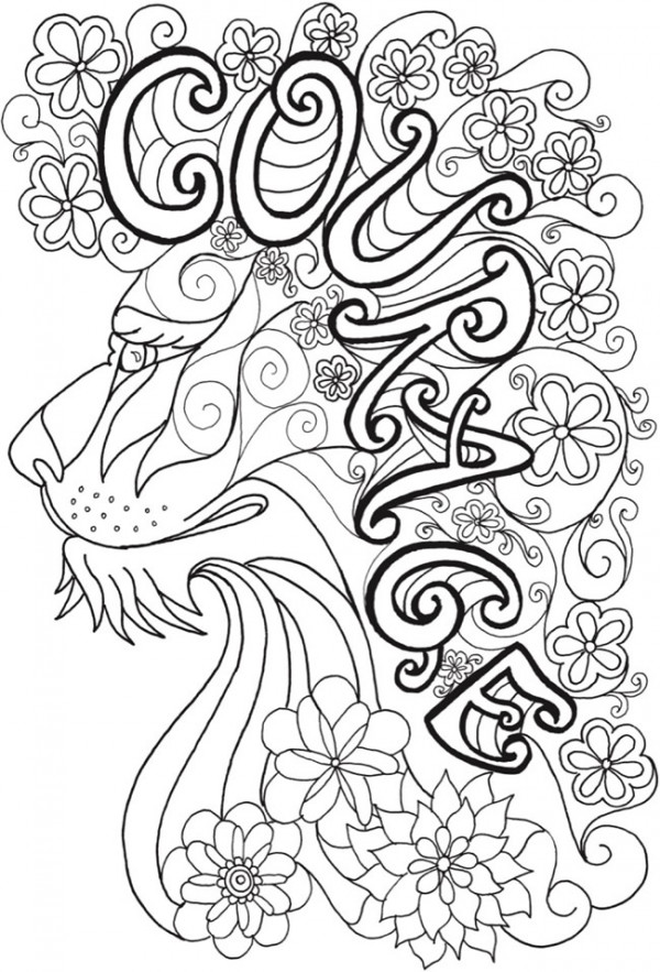 Download inspirational lion coloring page â