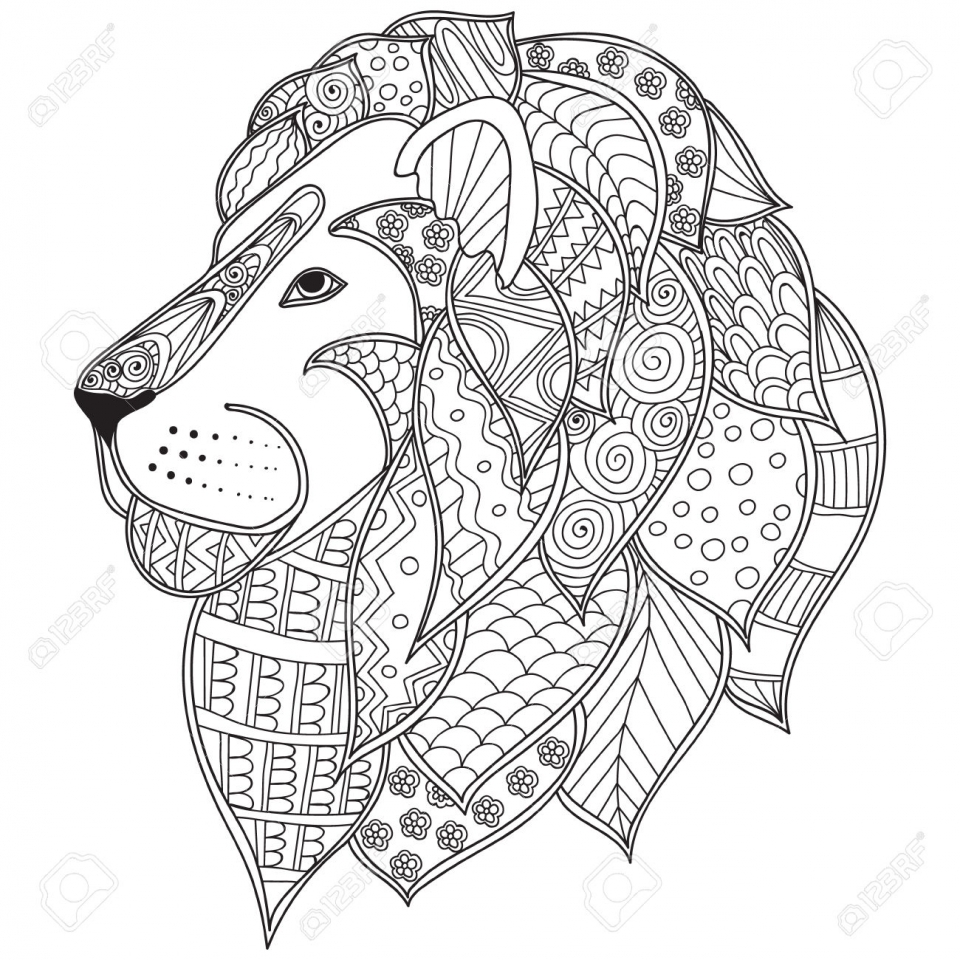 Get this lion coloring pages for adults free printable
