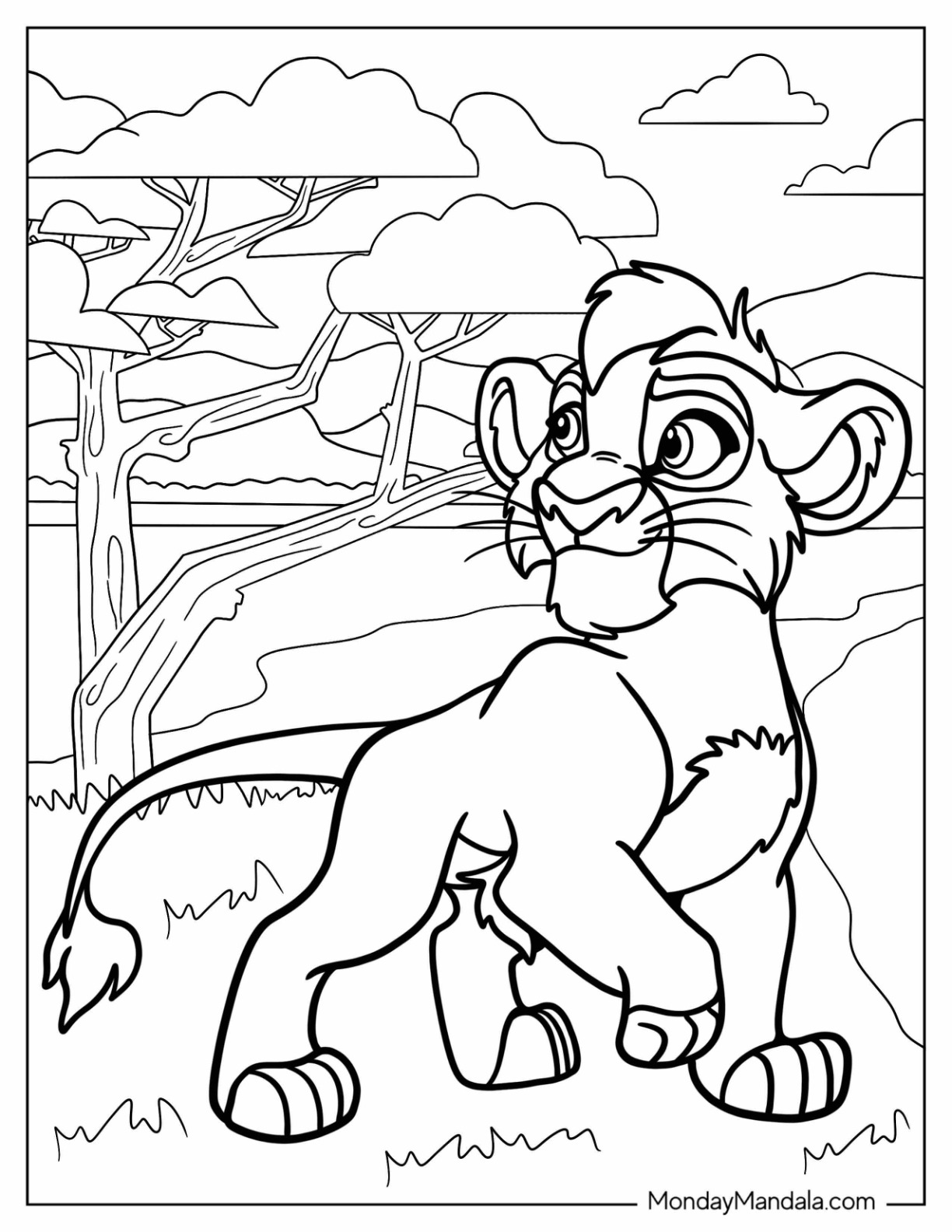 Lion guard coloring pages free pdf printables