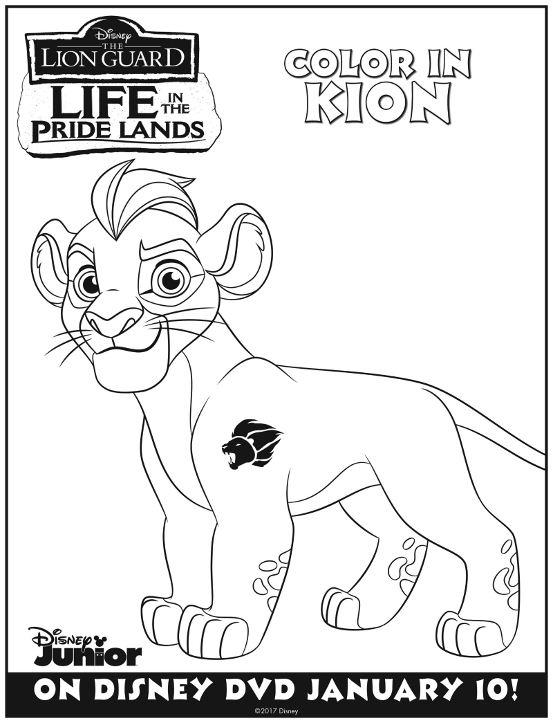 Disney lion guard kion coloring page